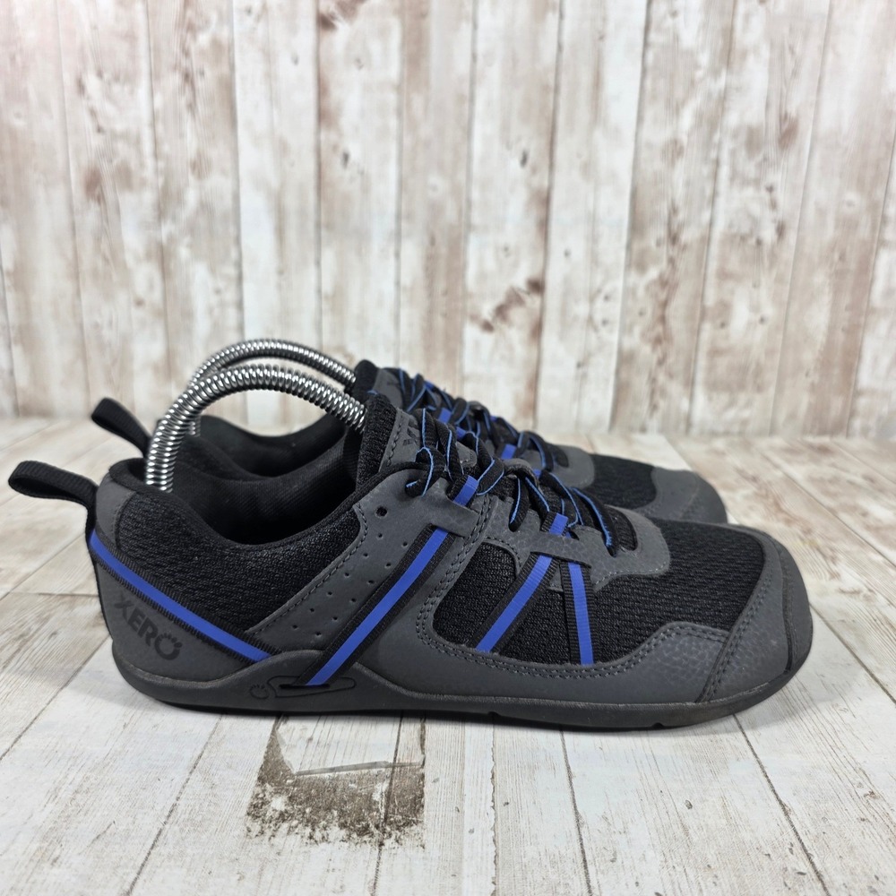 Xero Shoes Womens Prio Black Grey Blue Minimalist Barefoot Fitness Sneakers 8